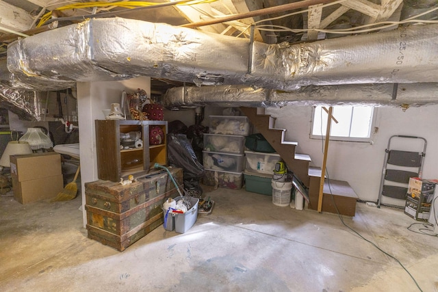 view of basement