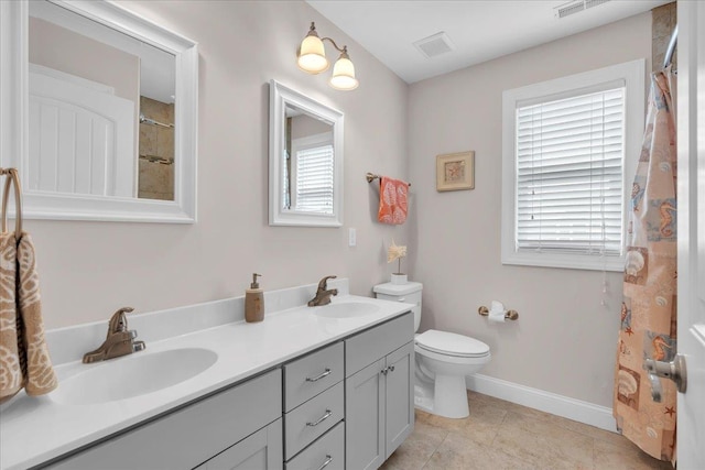 102 E 8 Th Ave, North Wildwood, NJ 08260 - full bathroom featuring double vanity, tile patterned flooring, and a shower with curtain