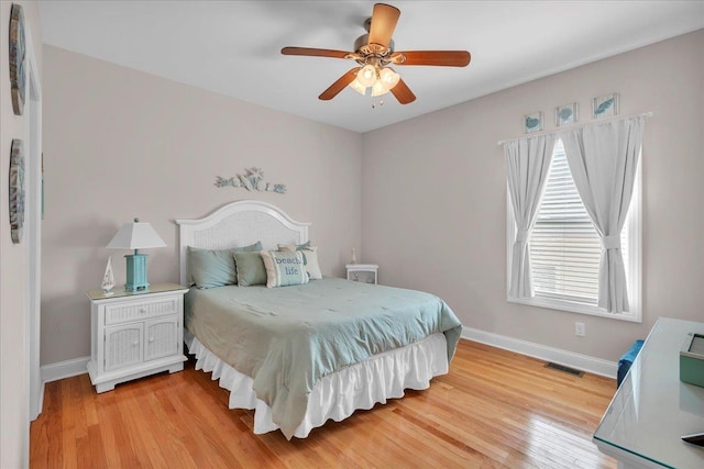 102 E 8 Th Ave, North Wildwood, NJ 08260 - bedroom with light wood-style flooring and ceiling fan