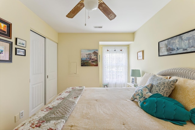 2710 Bybrook Dr, Cape May Beach, NJ 08251 - bedroom featuring a closet and ceiling fan