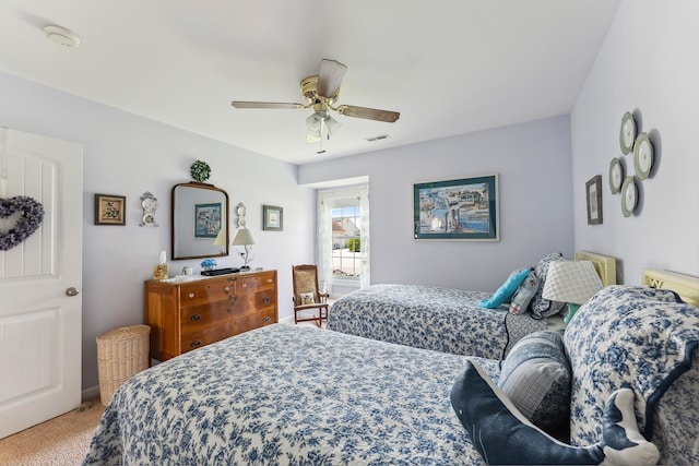 2710 Bybrook Dr, Cape May Beach, NJ 08251 - bedroom featuring carpet floors and ceiling fan