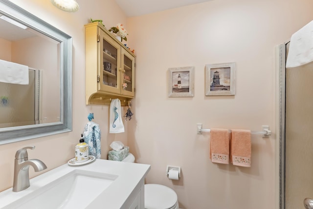 2710 Bybrook Dr, Cape May Beach, NJ 08251 - bathroom featuring a shower with door and vanity