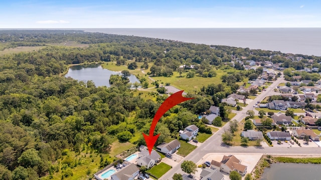 2710 Bybrook Dr, Cape May Beach, NJ 08251 - aerial perspective of suburban area featuring a nearby body of water and a heavily wooded area