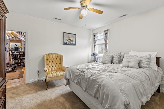 200 Sunray Beach Rd, Del Haven, NJ 08251 - bedroom featuring carpet, baseboards, and ceiling fan