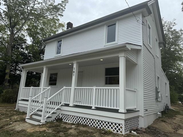 view of front facade featuring a porch