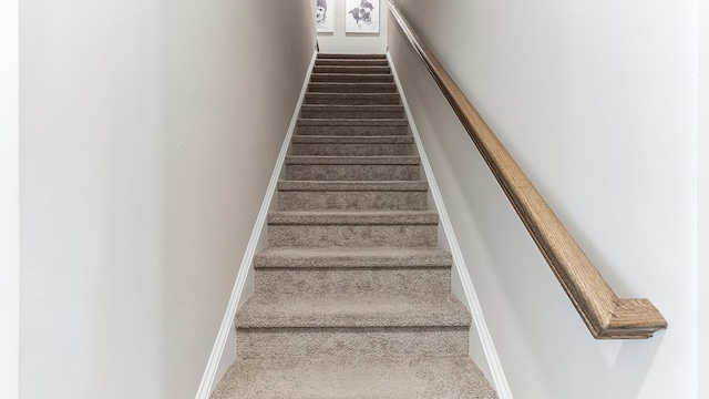 17 N 10th St, Del Haven, NJ 08251 - staircase featuring carpet floors and baseboards