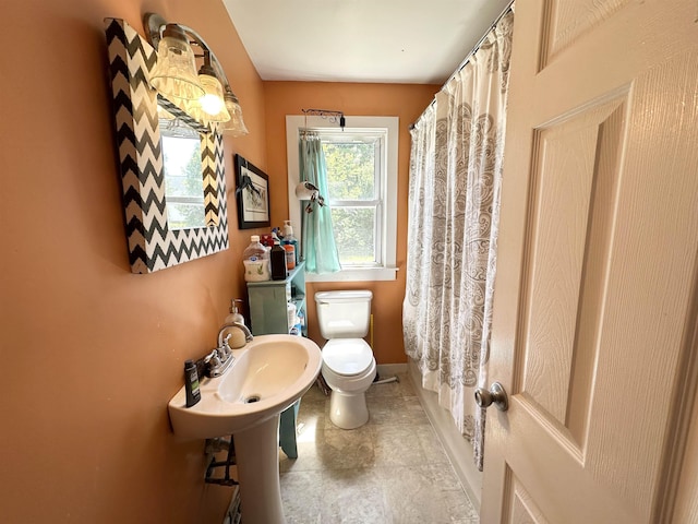 110 S 9th St, Del Haven, NJ 08251 - bathroom featuring toilet, a shower with shower curtain, and baseboards
