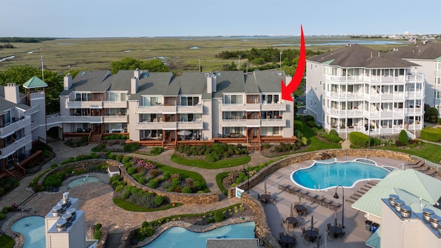 902 Ocean Dr Unit 302, Lower Township, NJ 08204 - drone / aerial view of a pool area