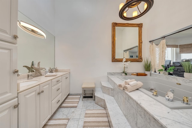 902 Ocean Dr Unit 302, Lower Township, NJ 08204 - bathroom with double vanity and a jetted tub