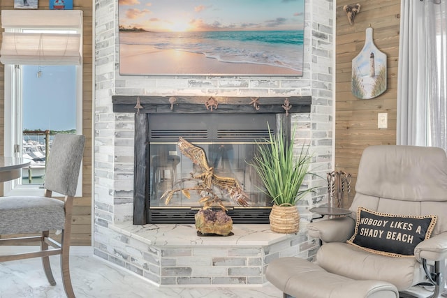 902 Ocean Dr Unit 302, Lower Township, NJ 08204 - detailed view of a fireplace and wood walls
