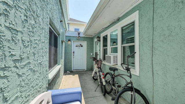 5407 Pacific Ave Unit 13, Wildwood Crest, NJ 08260 - entrance to property featuring stucco siding and cooling unit