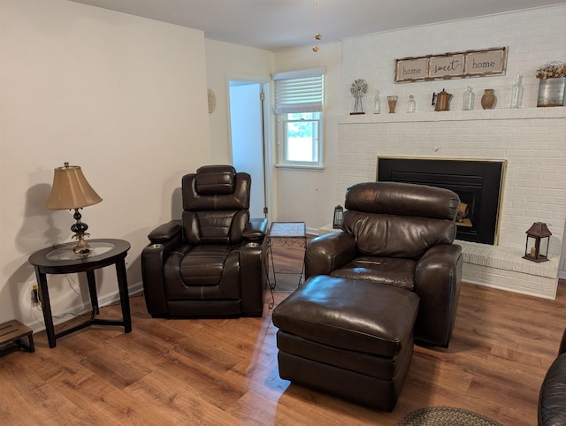71 Perry Rd, Petersburg, NJ 08270 - sitting room featuring wood finished floors and a fireplace