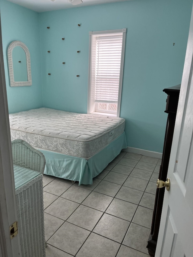 view of tiled bedroom