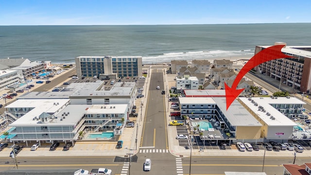 401 Ocean Ave Unit 202, North Wildwood, NJ 08251 - bird's eye view of waterfront with a beach