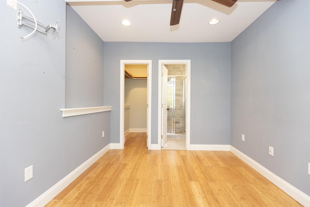 837 Seashore Rd, Lower Township, NJ 08204 - unfurnished bedroom featuring a closet, recessed lighting, wood finished floors, and a spacious closet