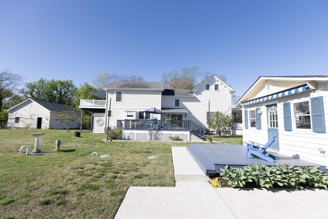 837 Seashore Rd, Lower Township, NJ 08204 - rear view of property with a lawn and a wooden deck