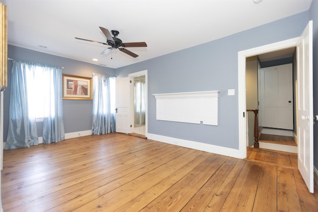 837 Seashore Rd, Lower Township, NJ 08204 - unfurnished bedroom with baseboards, ceiling fan, and light wood-type flooring