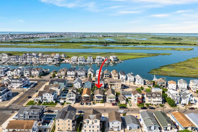 630 21st St Fl 2Nd, Avalon, NJ 08202 - aerial perspective of suburban area featuring a nearby body of water