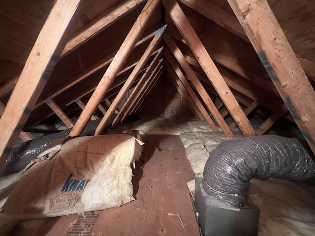 view of attic