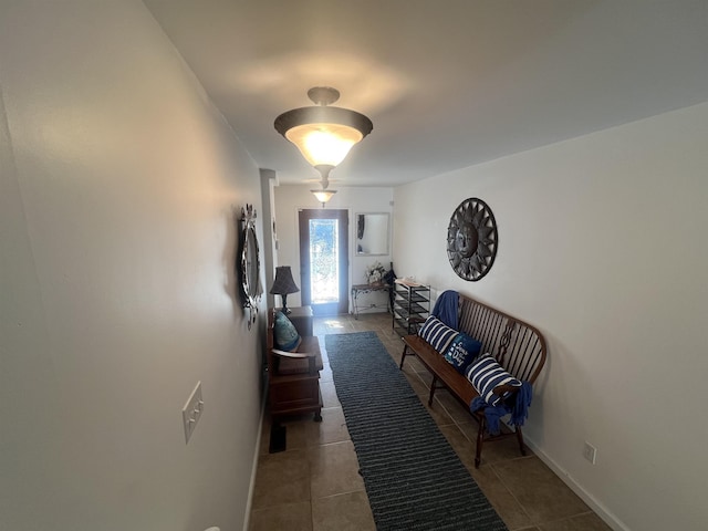 corridor featuring tile patterned floors