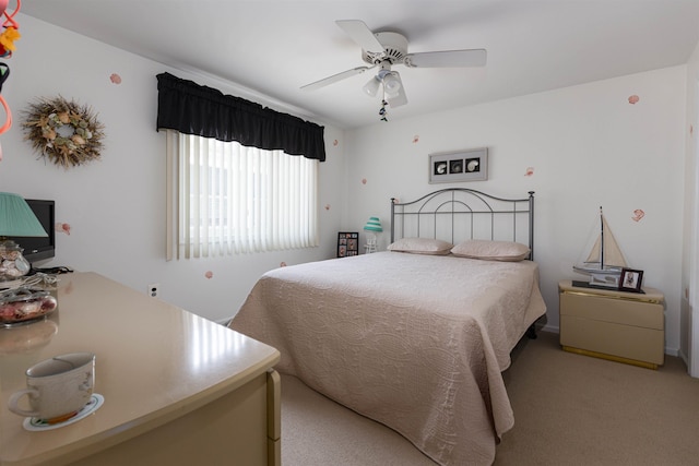 117B W Topeka Ave Unit B, Wildwood Crest, NJ 08260 - bedroom with a ceiling fan and light colored carpet