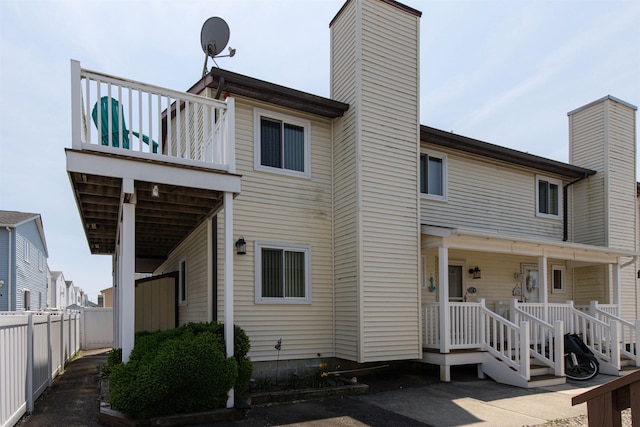117B W Topeka Ave Unit B, Wildwood Crest, NJ 08260 - rear view of property with a chimney
