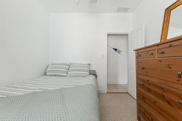 view of carpeted bedroom