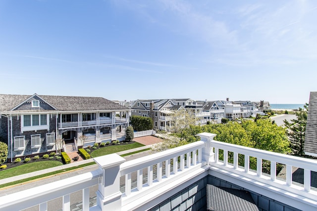 balcony with a residential view