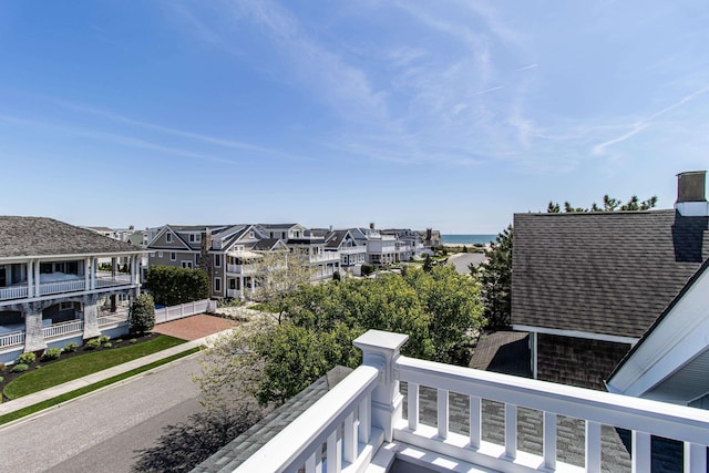 balcony with a residential view