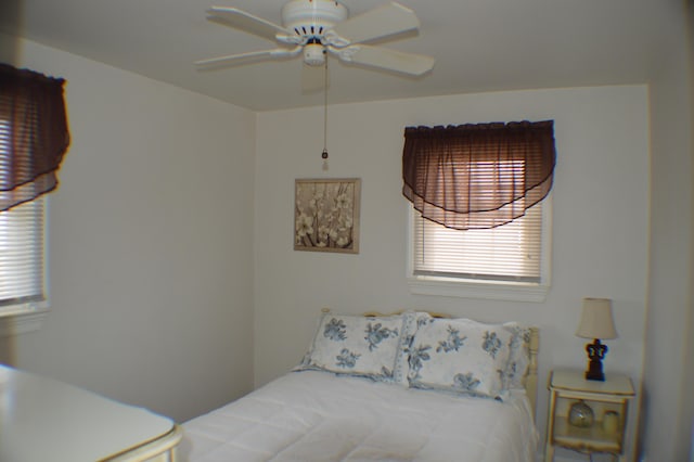 bedroom with ceiling fan