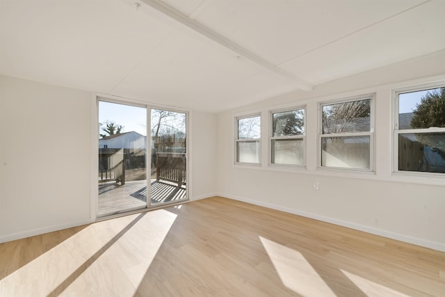 715 Eldredge Ave, North Cape May, NJ 08204 - unfurnished sunroom featuring beam ceiling
