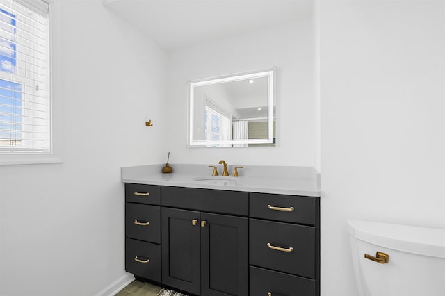 127 34th St, Avalon, NJ 08202 - bathroom featuring toilet, vanity, and baseboards