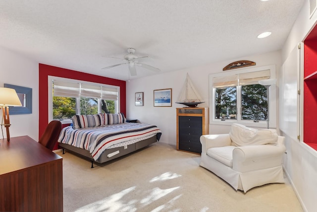 41 Marine Way Unit 41, Avalon, NJ 08202 - carpeted bedroom featuring a textured ceiling and ceiling fan