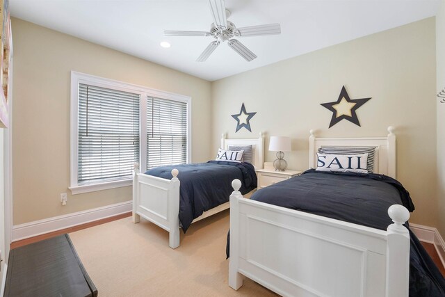 9 Seabreeze Ln, Avalon Manor, NJ 08202 - bedroom with a ceiling fan and recessed lighting