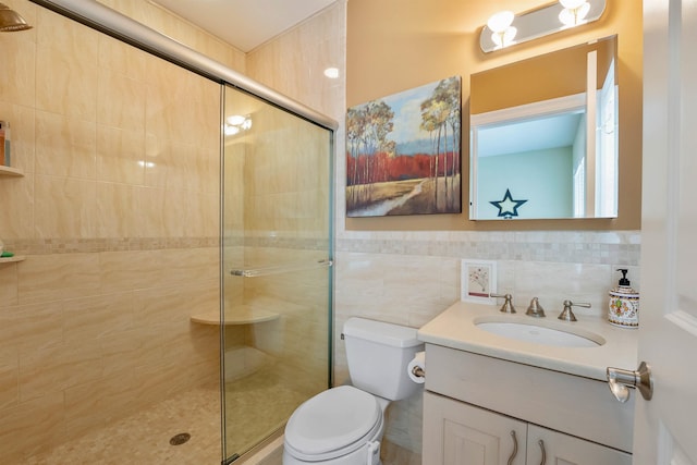 9 Seabreeze Ln, Avalon Manor, NJ 08202 - full bath featuring a tile shower, vanity, and tile walls