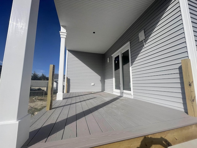 view of wooden deck