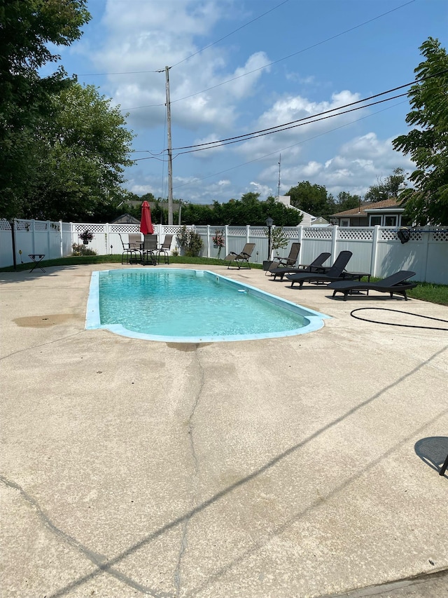 view of pool featuring a patio area