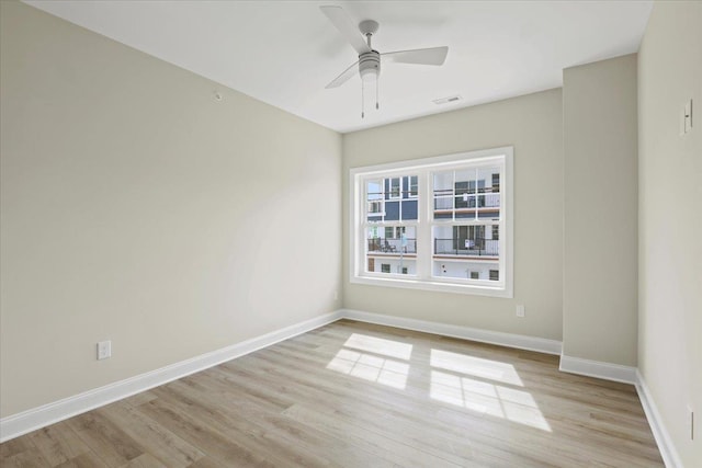 165 E Garfield Ave Unit 110, Wildwood, NJ 08260 - unfurnished room featuring light wood-style flooring and ceiling fan