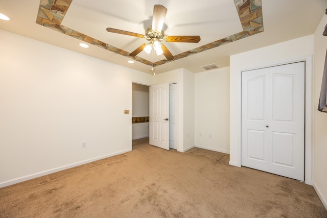 5011 Haven Ave Unit 2, Ocean City, NJ 08226 - unfurnished bedroom featuring carpet, baseboards, multiple closets, and recessed lighting