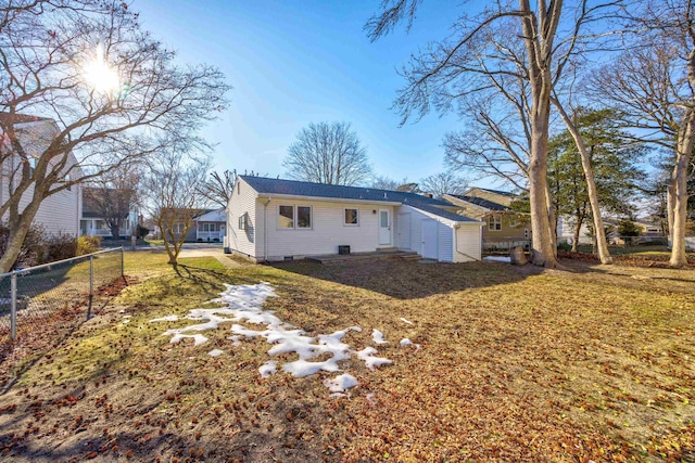 view of home's exterior featuring a yard