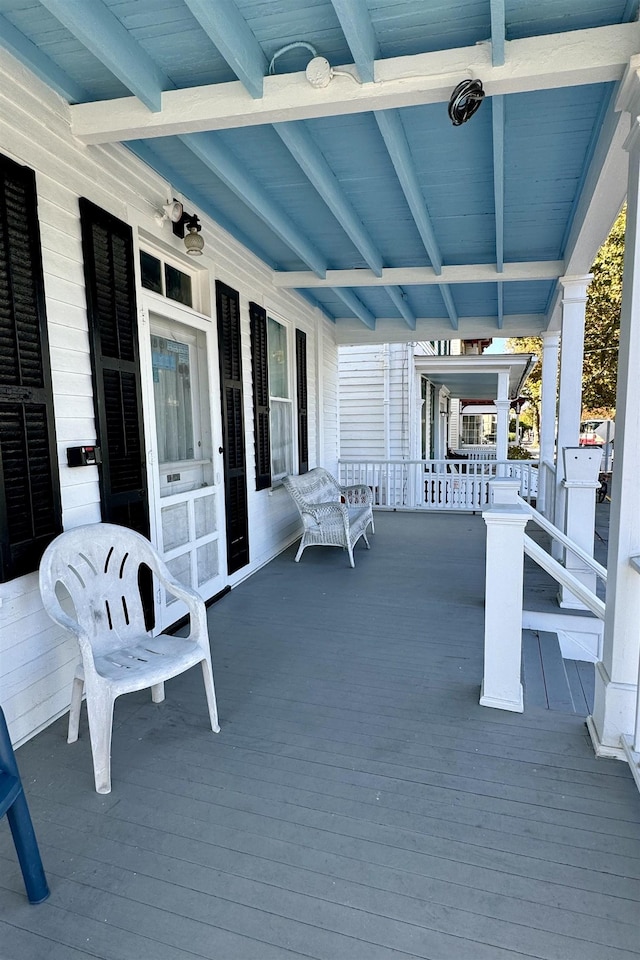 view of patio with covered porch