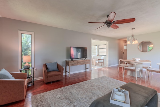 15 Seaview Ave, Beesleys Point, NJ 08223 - living area featuring a ceiling fan and wood finished floors