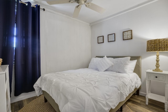 39 E Pacific Ave, Villas, NJ 08251 - bedroom featuring ornamental molding, wood finished floors, and a ceiling fan