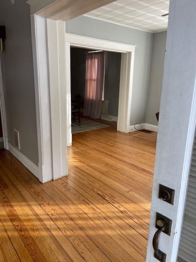 interior space featuring light wood-type flooring