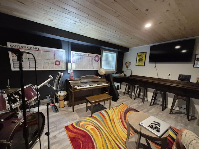 424 W Andrews Ave, Wildwood, NJ 08260 - miscellaneous room featuring wood finished floors and wood ceiling
