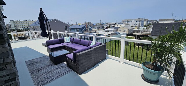 424 W Andrews Ave, Wildwood, NJ 08260 - view of patio with an outdoor hangout area and a residential view
