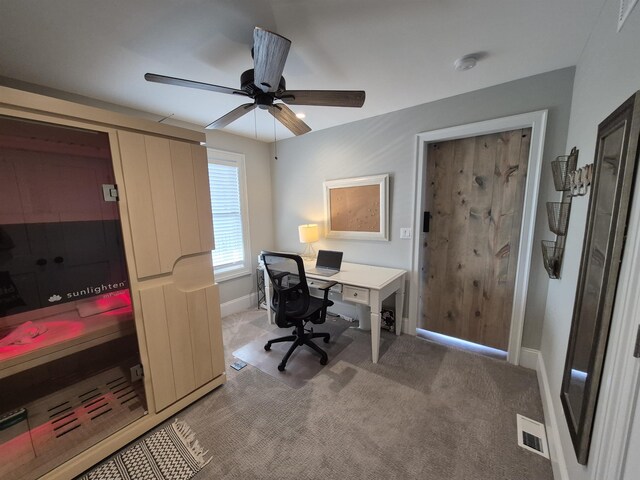424 W Andrews Ave, Wildwood, NJ 08260 - home office featuring carpet flooring and a ceiling fan