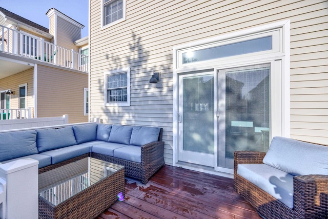 deck with outdoor lounge area