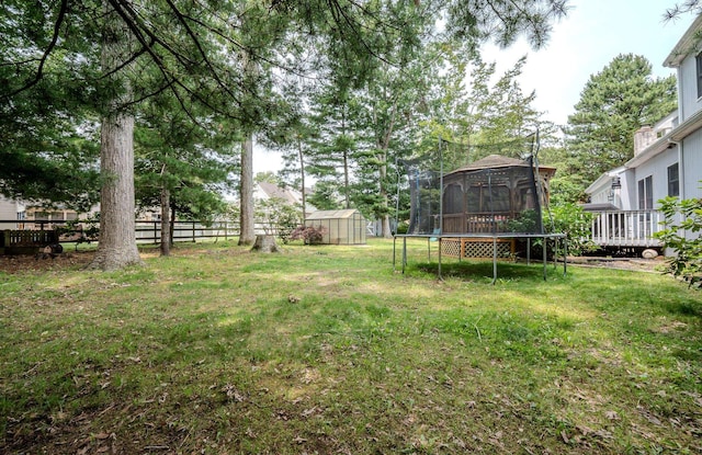970 Shirley Ave, Erma, NJ 08204 - view of yard with a trampoline and a storage unit