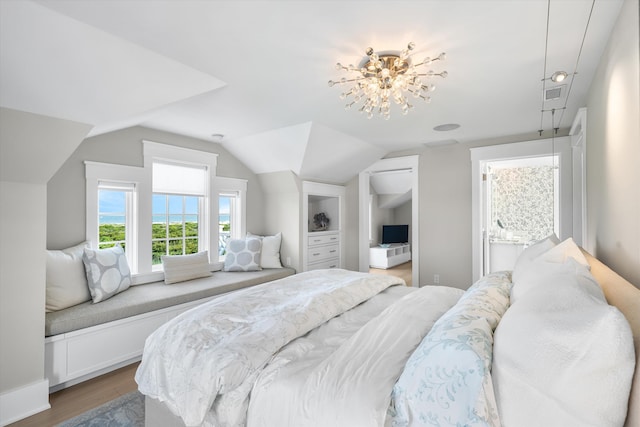74 38th St, Avalon, NJ 08202 - bedroom with wood finished floors and lofted ceiling